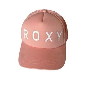 Women Roxy Mesh Trucker Snapback Hat Cap Surf Skate Mom Mother Baby Pink White